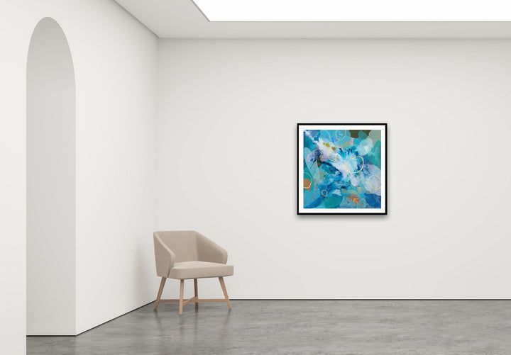 Antoinette Ferwerda | Cerulean Rockpools - Medium, limited edition fine art reproduction in a black frame