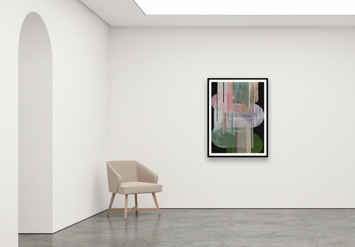 Antoinette Ferwerda | Green Garnet Gossamer - Medium limited edition fine art reproduction in a black painted oak frame