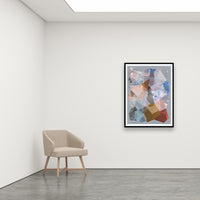 Antoinette Ferwerda | Peach Stellar - Limited edition fine art reproduction, in a black frame
