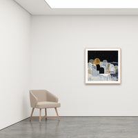 Antoinette Ferwerda | Starlight Hills - Medium, limited edition fine art reproduction in a natural oak frame