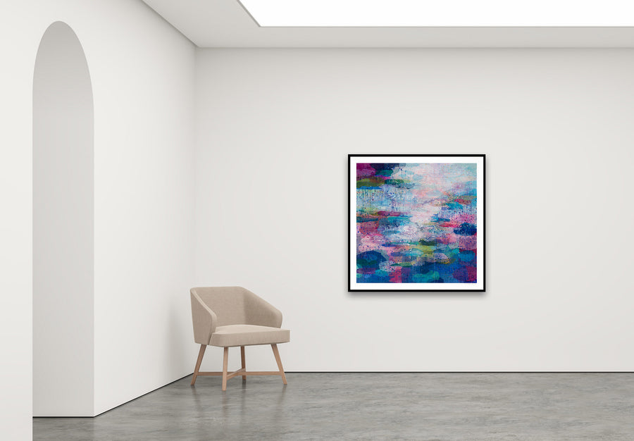 Antoinette Ferwerda | Sunrise Pools - Large, limited edition fine art reproduction in a black frame