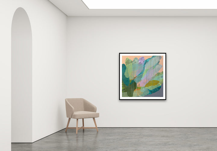 Antoinette Ferwerda | Wattle Garden II - Large, limited edition fine art reproduction in a black frame