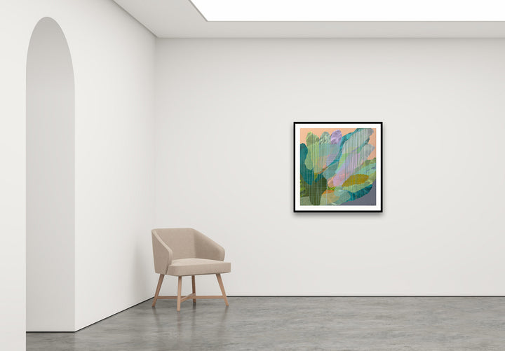 Antoinette Ferwerda | Wattle Garden II - Medium, limited edition fine art reproduction in a black frame