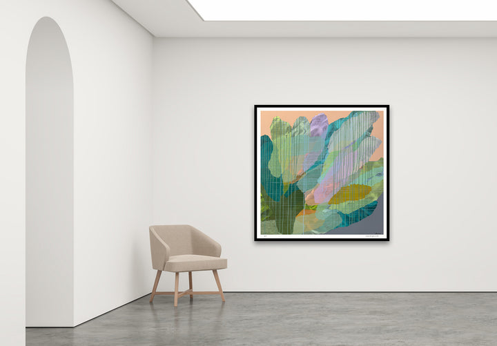 Antoinette Ferwerda | Wattle Garden II - Extra large, limited edition fine art reproduction in a black frame