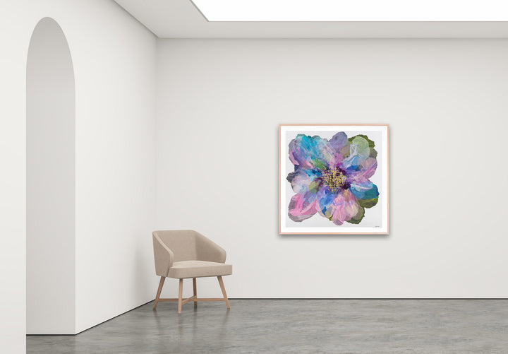 Antoinette Ferwerda | Wild Champagne Poppy - Large, limited edition fine art reproduction in a natural oak frame