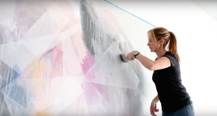 Artist Antoinette Ferwerda Creates A Mural For The Clickon Furniture Abbotsford Showroom