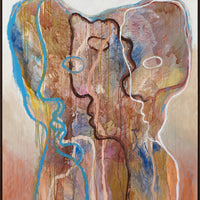 Antoinette Ferwerda | Talking Hearts (2023) - Original artwork, framed in black painted oak (154cm x 154cm)