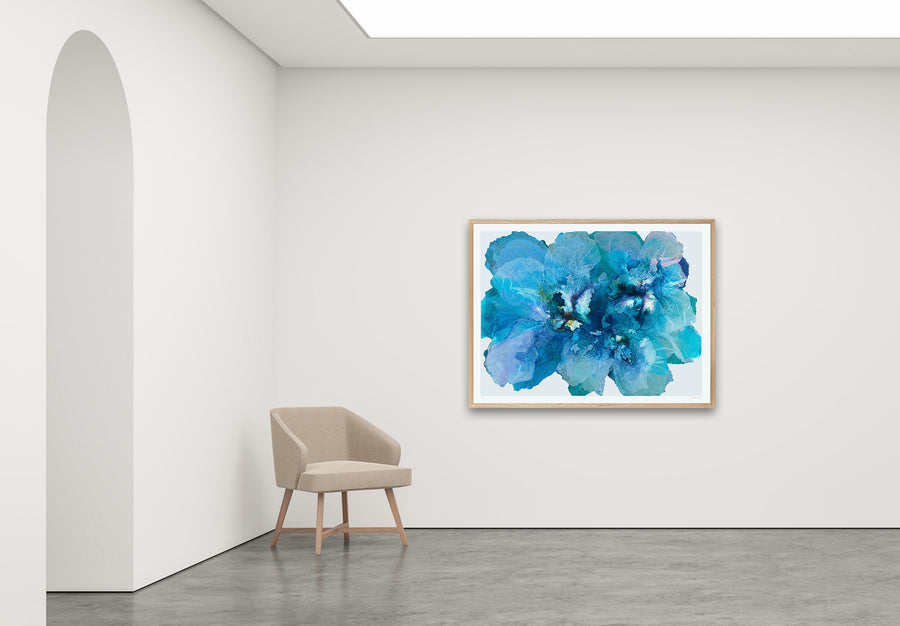 Blue Sea Champagne Poppies