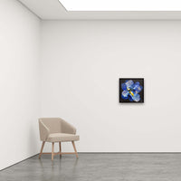 Antoinette Ferwerda | Dancing Iris (2022) - Styled, original artwork, framed in black painted oak (54cm x 54cm)