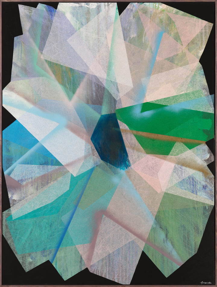 Antoinette Ferwerda | Floating (2023) - Original artwork, framed in grey stained oak (164cm x 124cm)