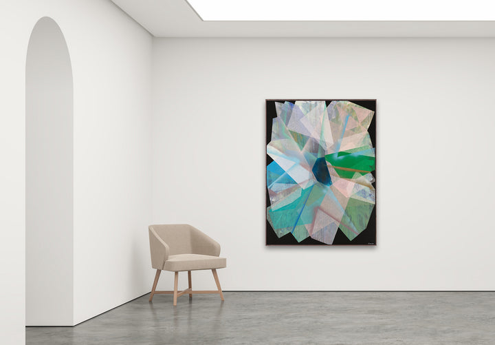 Antoinette Ferwerda | Floating (2023) - Styled, original artwork, framed in grey stained oak (164cm x 124cm)