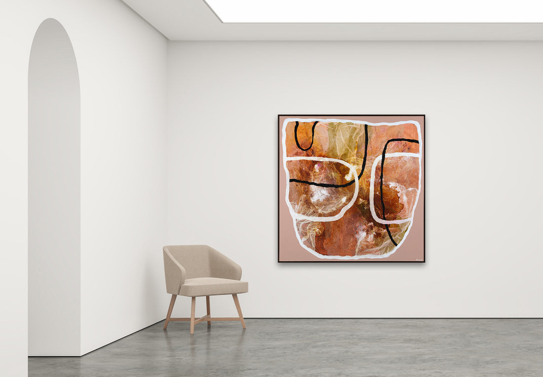 Antoinette Ferwerda | French Clay Vessel (2023) - Styled, original artwork, framed in dark brown stained oak (150cm x 150cm)