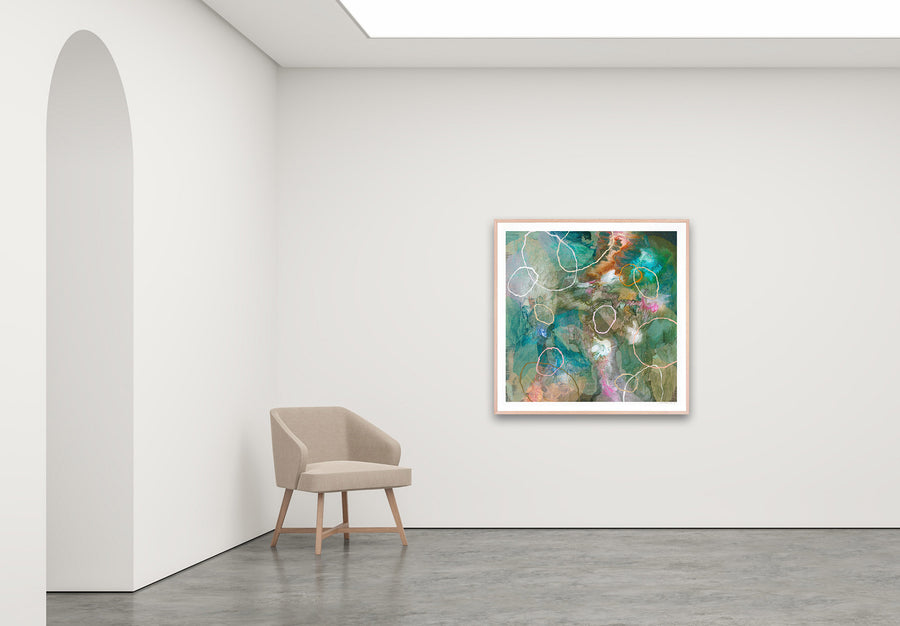 Antoinette Ferwerda | Ricketts Pools - Large, limited edition fine art reproduction in a natural oak frame