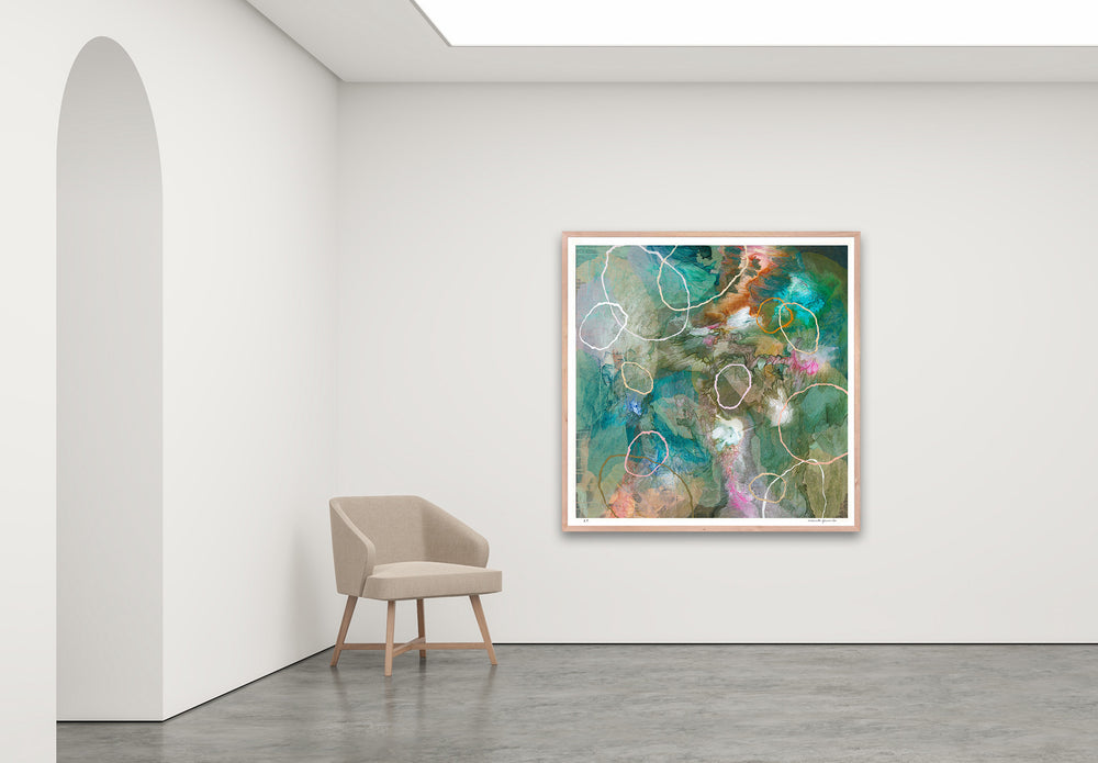 Antoinette Ferwerda | Ricketts Pools - Extra large, limited edition fine art reproduction in a natural oak frame