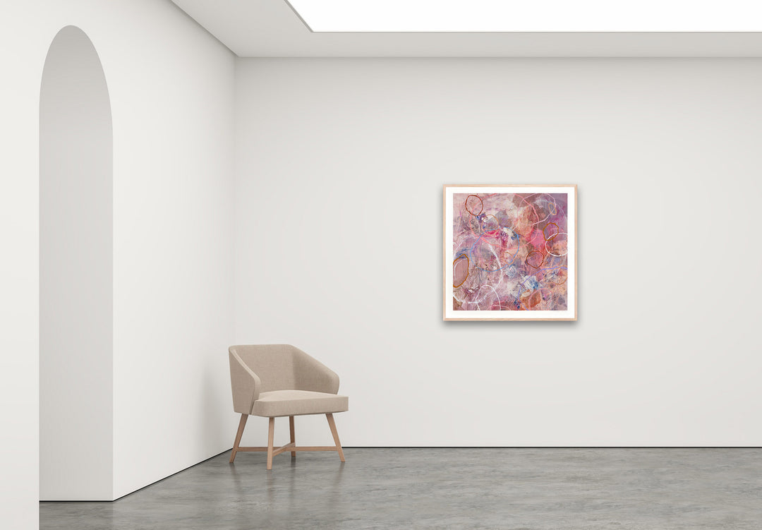 Antoinette Ferwerda | Sorrento Pools - Medium, limited edition fine art reproduction in a natural oak frame