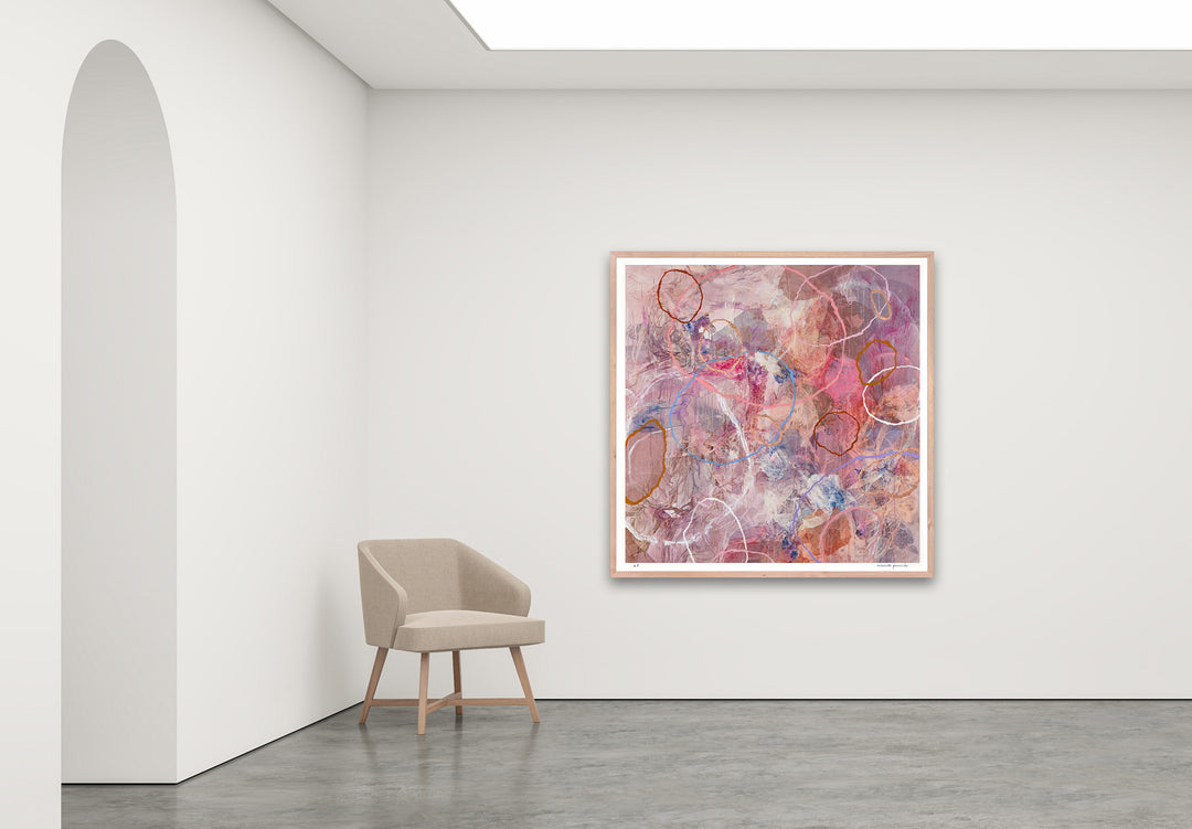 Antoinette Ferwerda | Sorrento Pools - Extra large, limited edition fine art reproduction in a natural oak frame