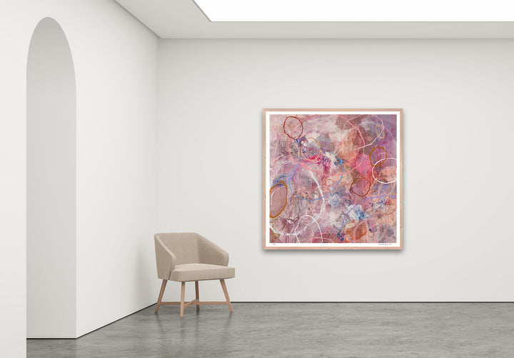 Antoinette Ferwerda | Sorrento Pools - Extra large, limited edition fine art reproduction in a natural oak frame
