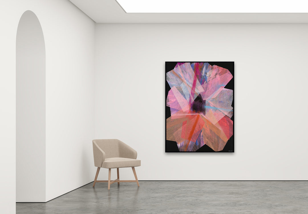 Antoinette Ferwerda | The Return (2023) - Styled, original artwork, framed in black painted oak facade with natural oak sides (164cm x 124cm)