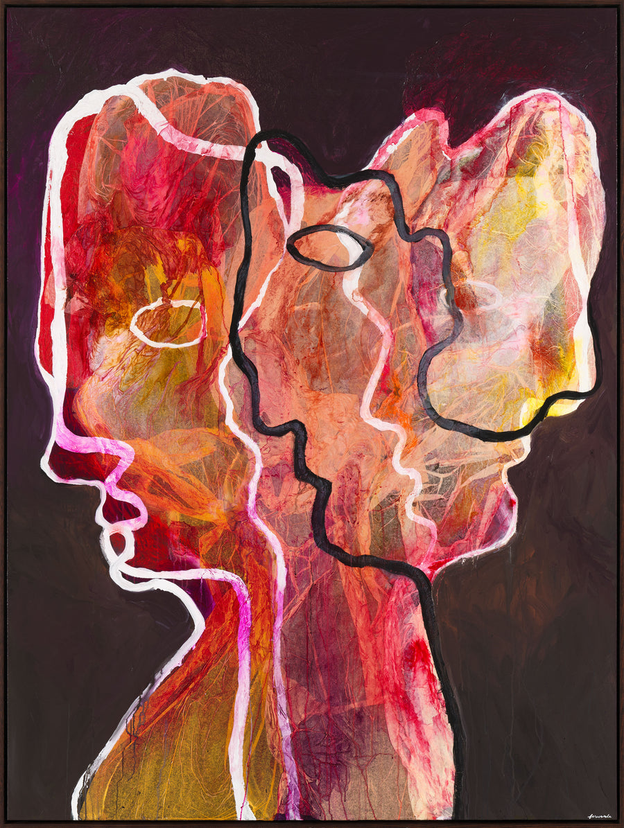 Antoinette Ferwerda | Heart on My Sleeve (2023) - Original artwork, framed in dark brown stained oak (204cm x 154cm)