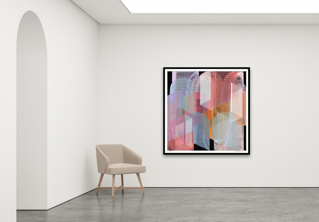 Antoinette Ferwerda | Agate Gossamer - Extra large, limited edition fine art reproduction in a black frame