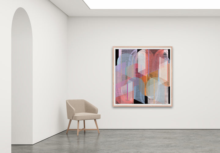Antoinette Ferwerda | Agate Gossamer - Extra large, limited edition fine art reproduction in a natural oak frame