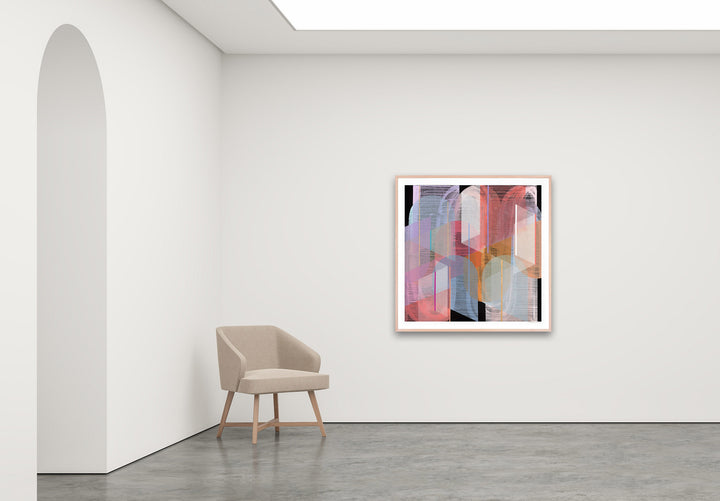 Antoinette Ferwerda | Agate Gossamer - Large, limited edition fine art reproduction in a natural oak frame