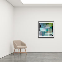 Antoinette Ferwerda | Aquamarine Gossamer - Medium, limited edition fine art reproduction in a black frame