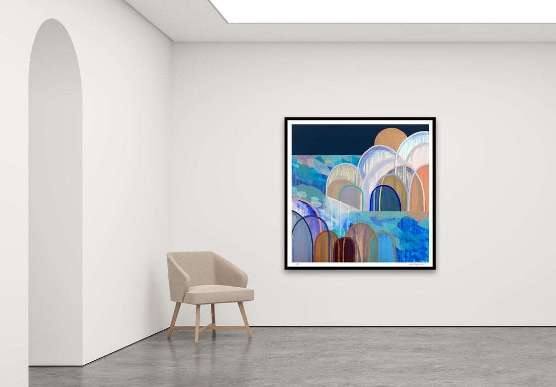 Antoinette Ferwerda | Arafura Sea Hills - Extra large, limited edition fine art reproduction in a black frame
