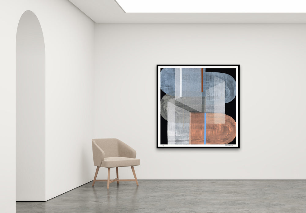 Antoinette Ferwerda | Bluestone Gossamer - Extra large, limited edition fine art reproduction in a black frame