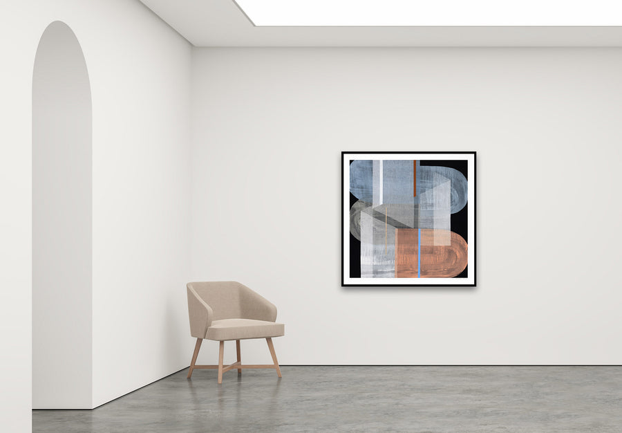 Antoinette Ferwerda | Bluestone Gossamer - Large, limited edition fine art reproduction in a black frame