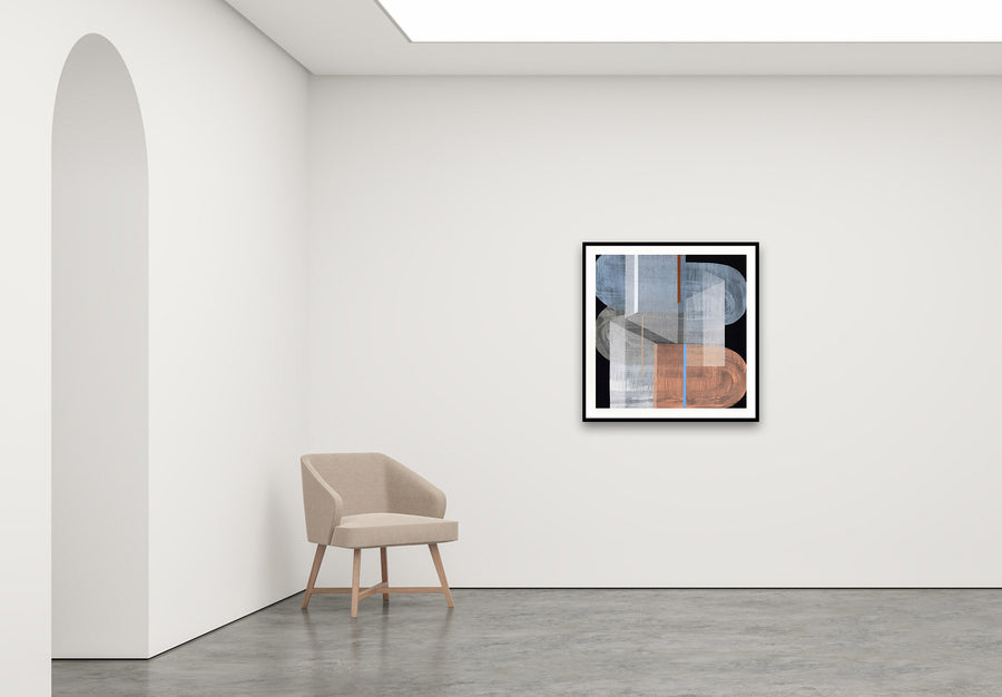 Antoinette Ferwerda | Bluestone Gossamer - Medium, limited edition fine art reproduction in a black frame