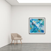Antoinette Ferwerda | Cerulean Rockpools - Large, limited edition fine art reproduction in a black frame