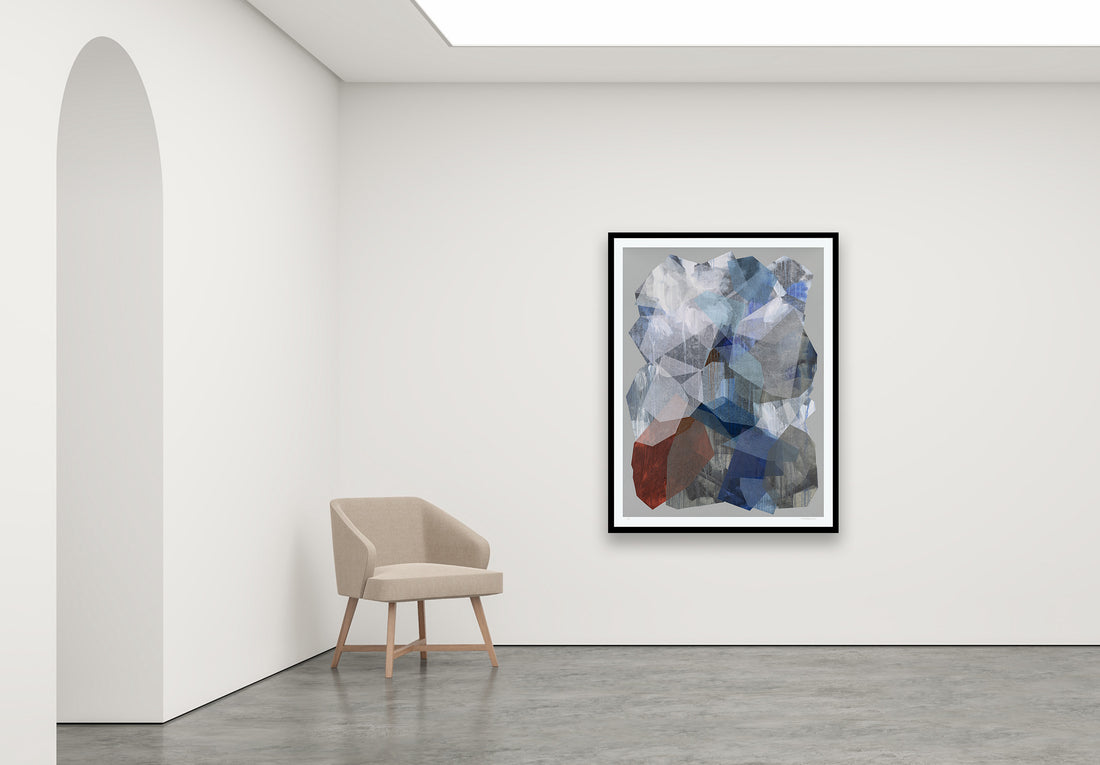 Antoinette Ferwerda | Cobalt Stellar - Large limited edition fine art reproduction in a black frame