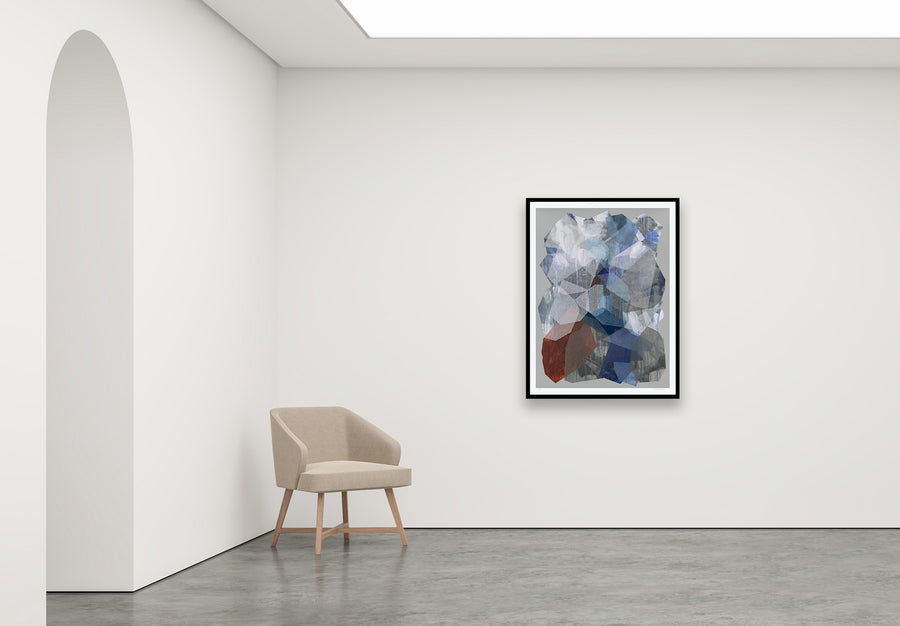 Antoinette Ferwerda | Cobalt Stellar - Medium limited edition fine art reproduction in a black frame