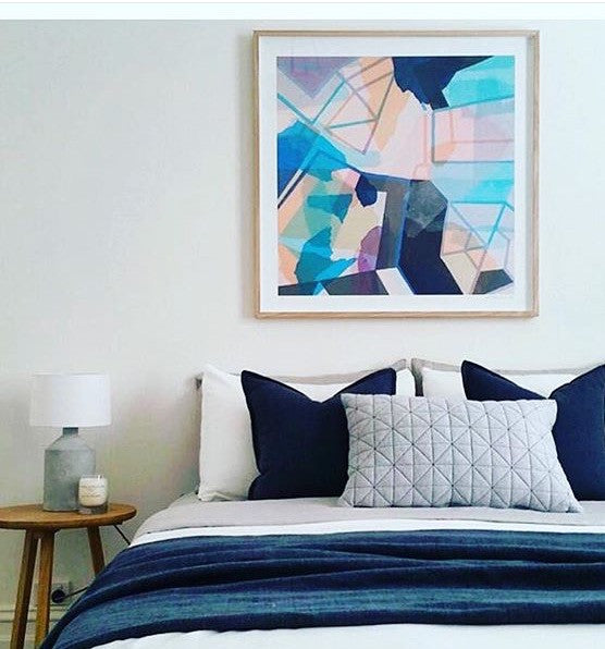 Antoinette Ferwerda | Floating Above the Marina - Limited edition fine art reproduction in a natural oak frame