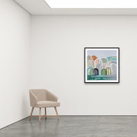 Antoinette Ferwerda | Green Hills - Medium, limited edition fine art reproduction in a black frame