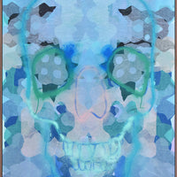 Antoinette Ferwerda | Lilac Pond Dreaming (2022) - Original artwork, framed in natural oak with a blue shadow line (129cm x 99cm)