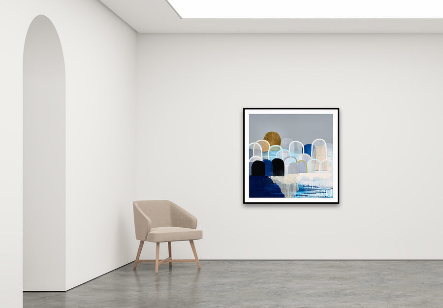 Antoinette Ferwerda | Ocean Hills - Large, limited edition fine art reproduction in a black frame