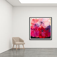Antoinette Ferwerda | Pink Intuition - Extra large, limited edition fine art reproduction in a black frame