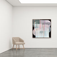 Antoinette Ferwerda | Pink Topaz Gossamer (2022) - Styled, original artwork, framed in natural oak (124cm x 124cm)