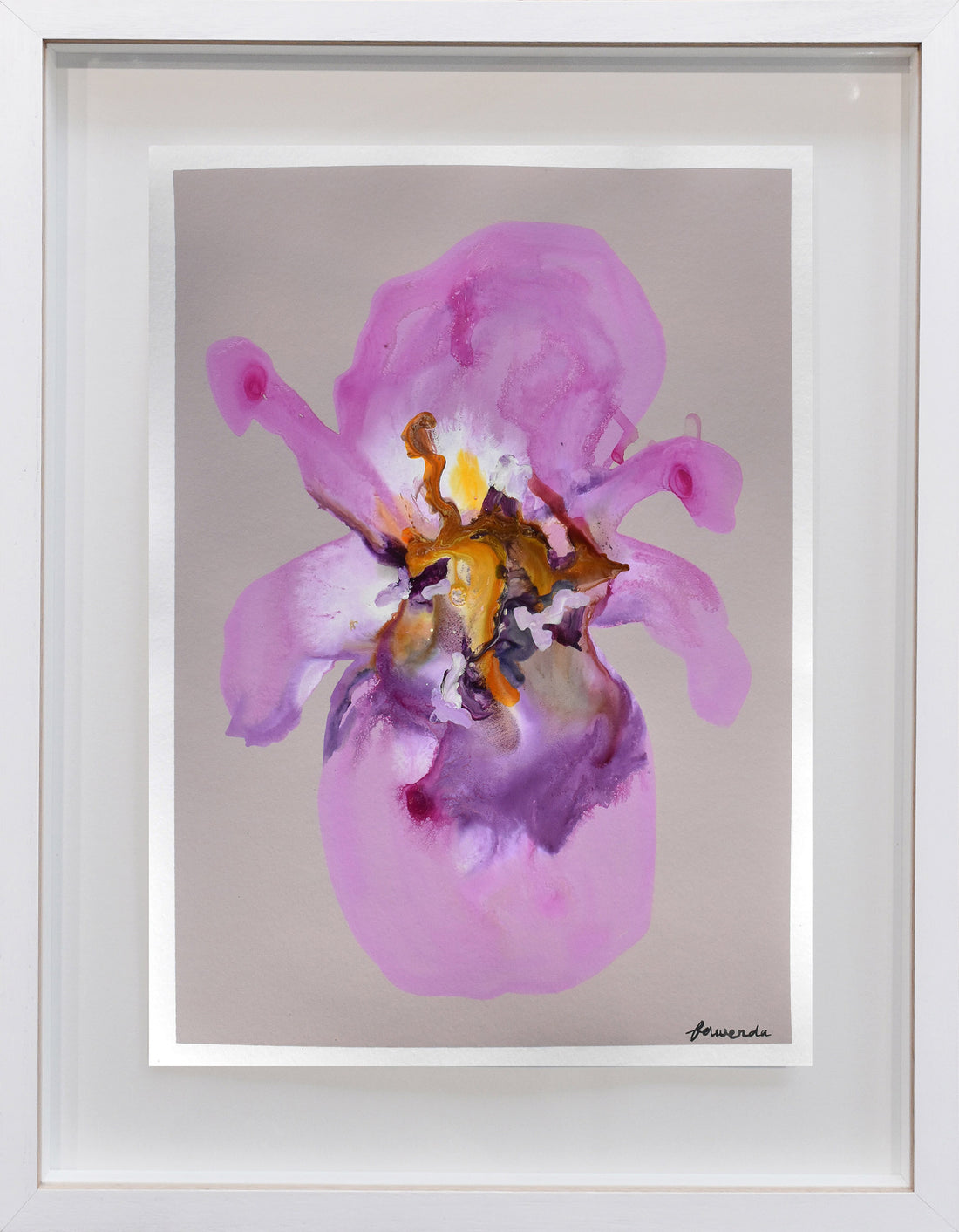 Antoinette Ferwerda | Precious (2022) - Original artwork on paper, framed behind glass in natural oak with a white painted facade (56.5cm x 44cm)