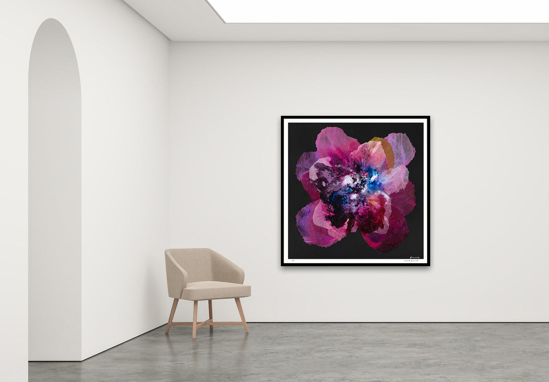 Antoinette Ferwerda | Prussian Champagne Poppy - Extra large, limited edition fine art reproduction in a black frame