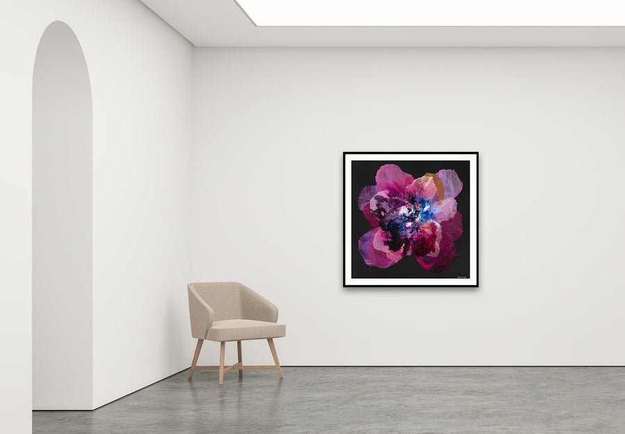 Antoinette Ferwerda | Prussian Champagne Poppy - Large, limited edition fine art reproduction in a black frame