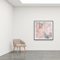 Antoinette Ferwerda | Rockpools in Blush - Large, limited edition fine art reproduction in a black frame