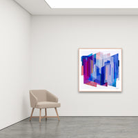 Antoinette Ferwerda | Sapphire Prism - Large limited edition fine art reproduction in a natural oak frame