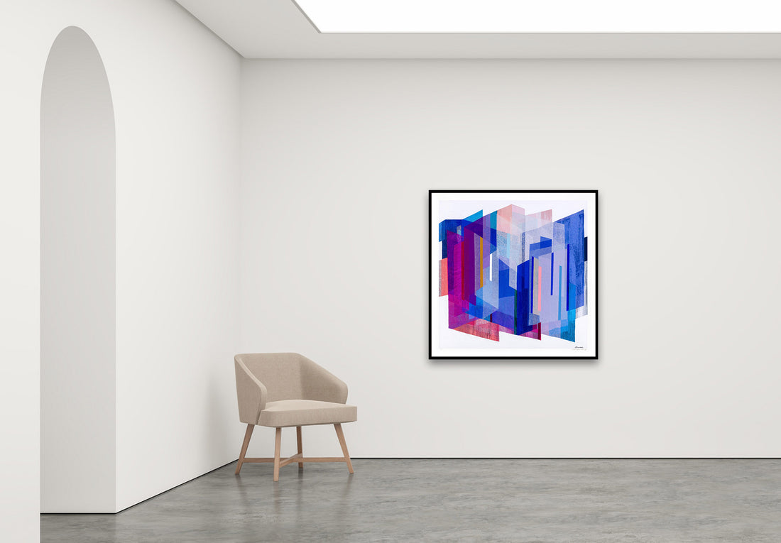 Antoinette Ferwerda | Sapphire Prism - Large limited edition fine art reproduction in a black frame 