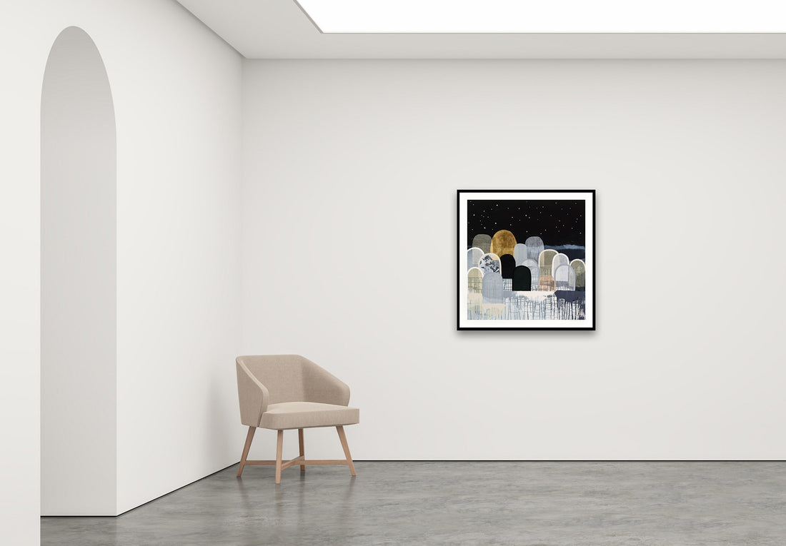 Antoinette Ferwerda | Starlight Hills - Medium, limited edition fine art reproduction in a black frame