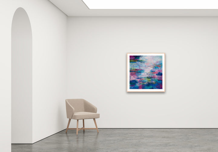 Antoinette Ferwerda | Sunrise Pools - Medium, limited edition fine art reproduction in a natural oak frame