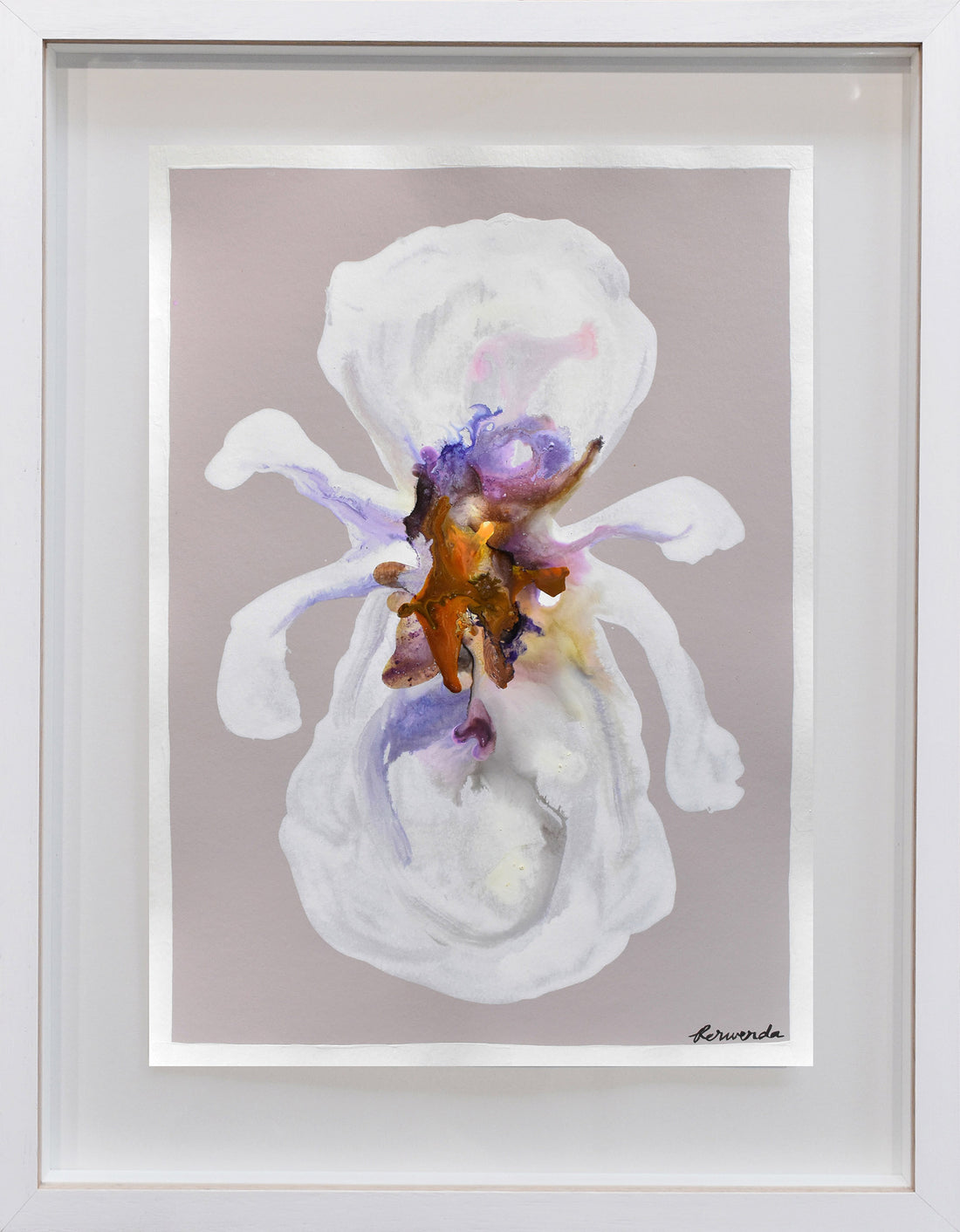 Antoinette Ferwerda | Virtue (2022) - Original artwork on paper, framed behind glass in natural oak with a white painted facade (56.5cm x 44cm)
