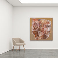 Antoinette Ferwerda | Vessel in Rust (2023) - Styled, original artwork, framed in natural oak (154cm x 154cm)